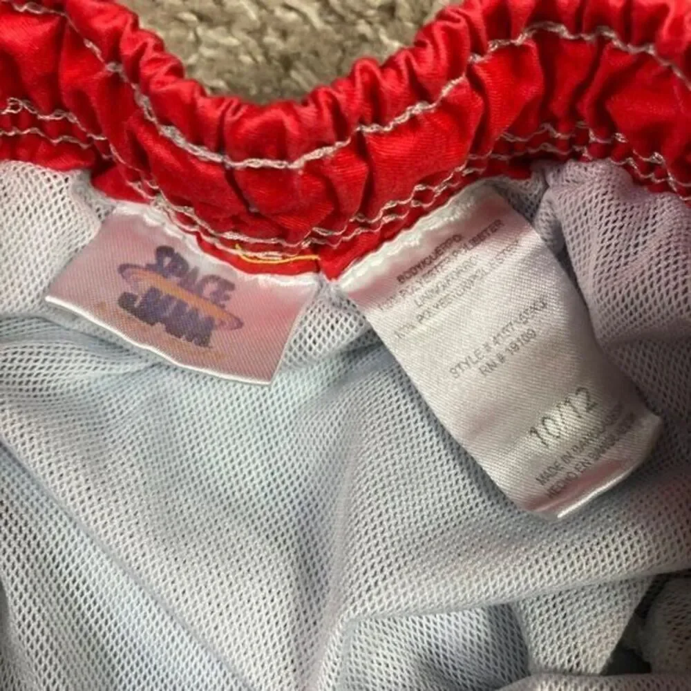Space Jam Swim Trunks Shorts‎ Youth Size 10/12 Squad Swimsuit Swimwear Blue
